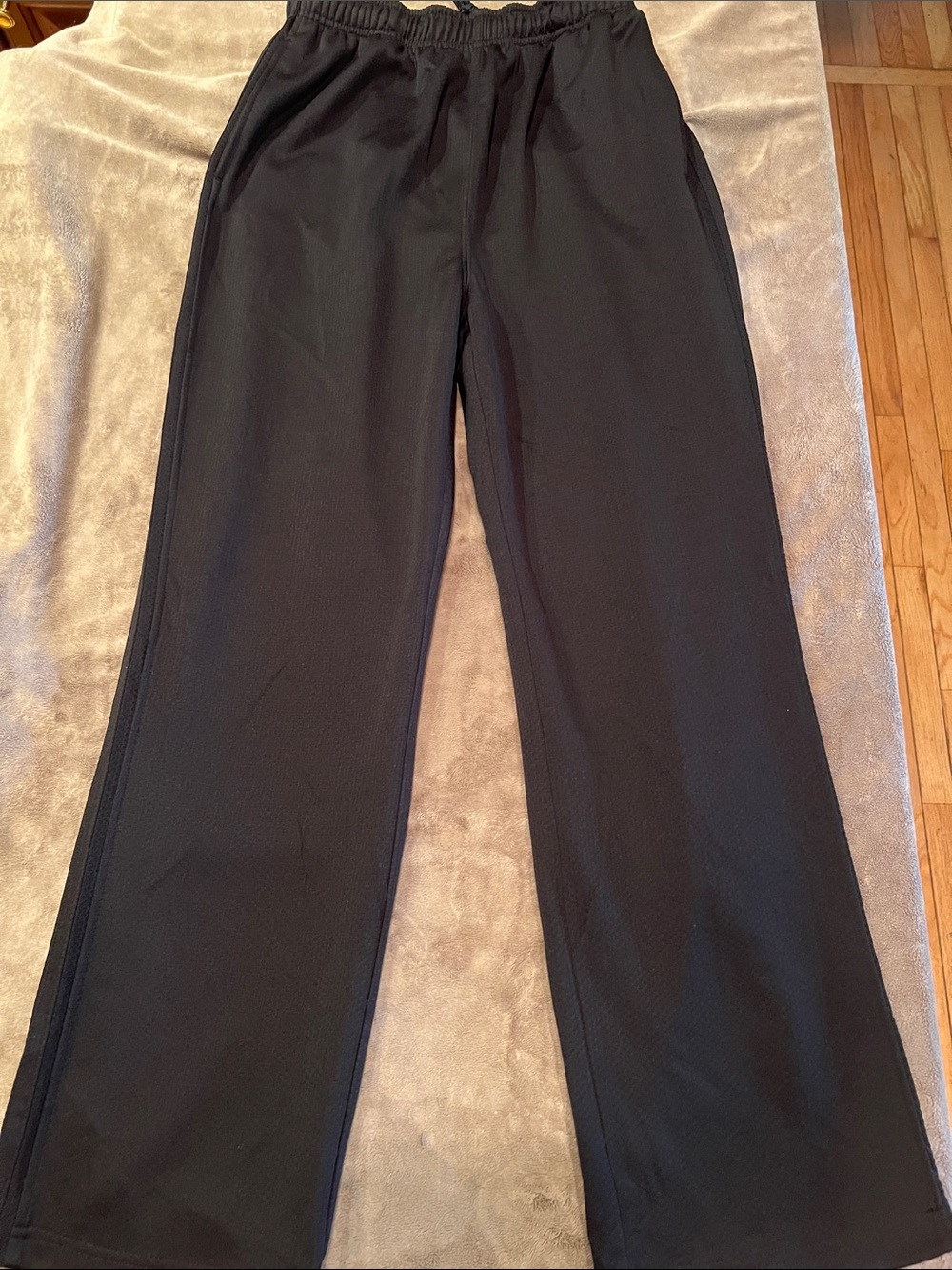 Men's Black Elastic-Waist Relaxed Jogger Pants